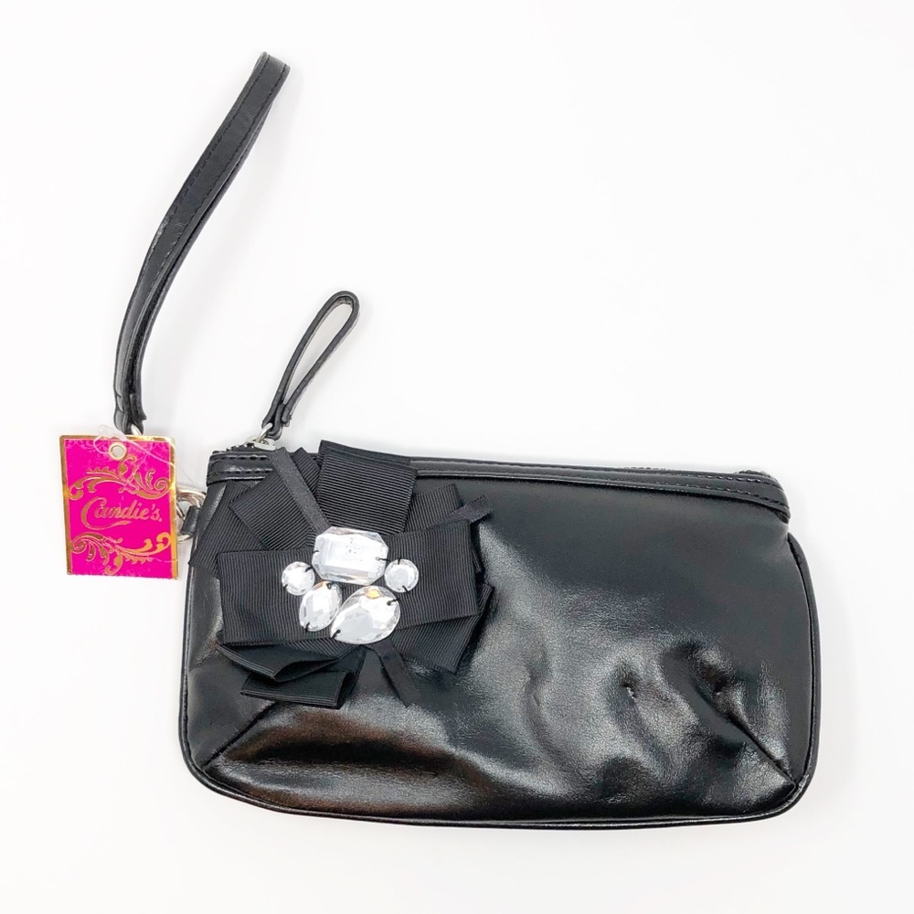 NWT Candie’s Donna Bling Bow Black Wristlet🎀
